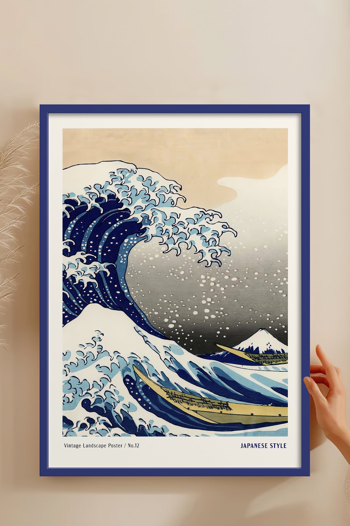 HOMEPACK Ahşap Çerçeveli Tablo Çerçeveli Poster Sanatsal Modern Duvar Dekoru JPN-057