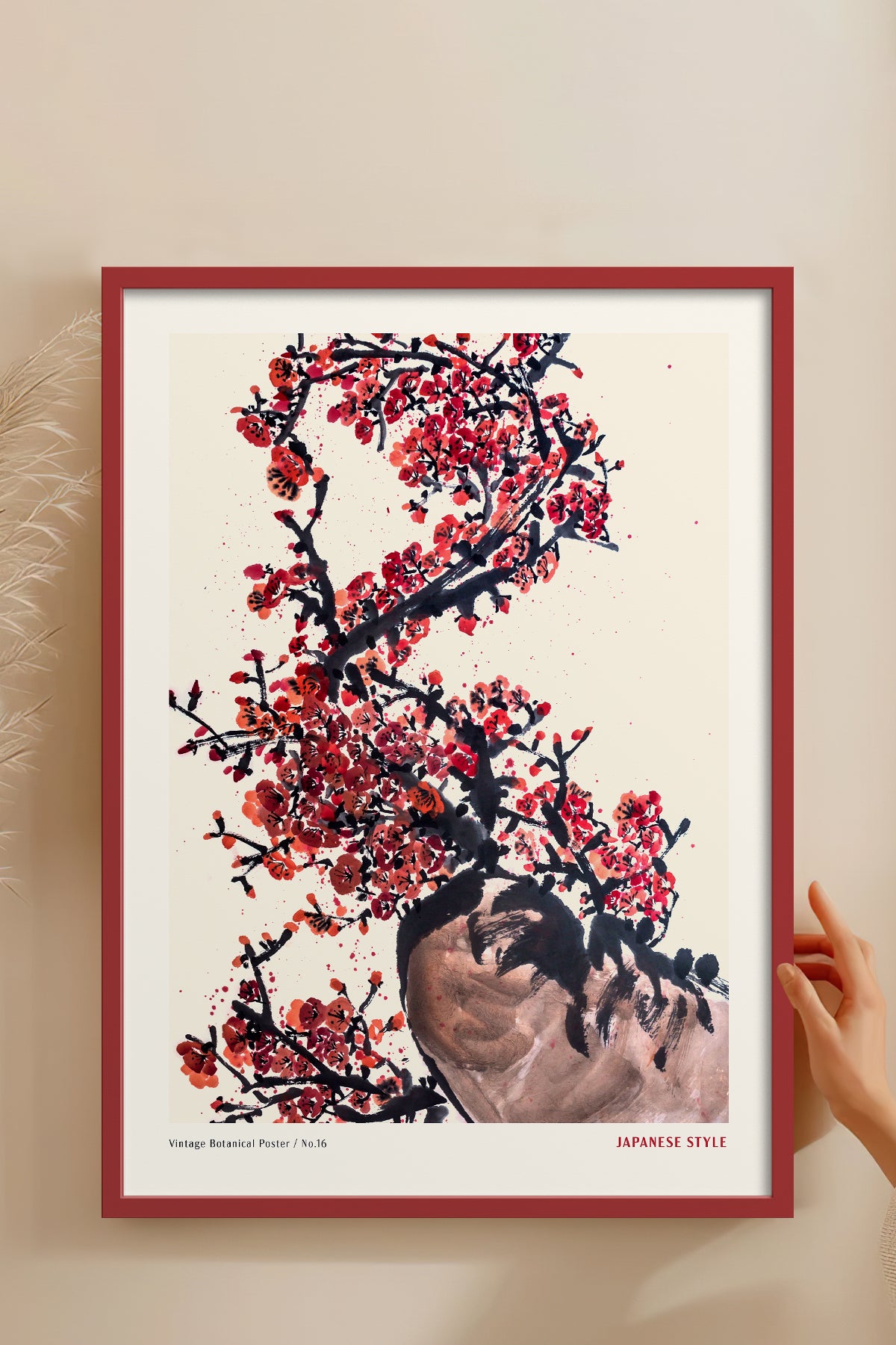 HOMEPACK Ahşap Çerçeveli Tablo Çerçeveli Poster Sanatsal Modern Duvar Dekoru JPN-061