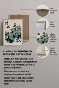HOMEPACK Ahşap Çerçeveli Tablo Çerçeveli Poster Sanatsal Modern Duvar Dekoru JPN-063