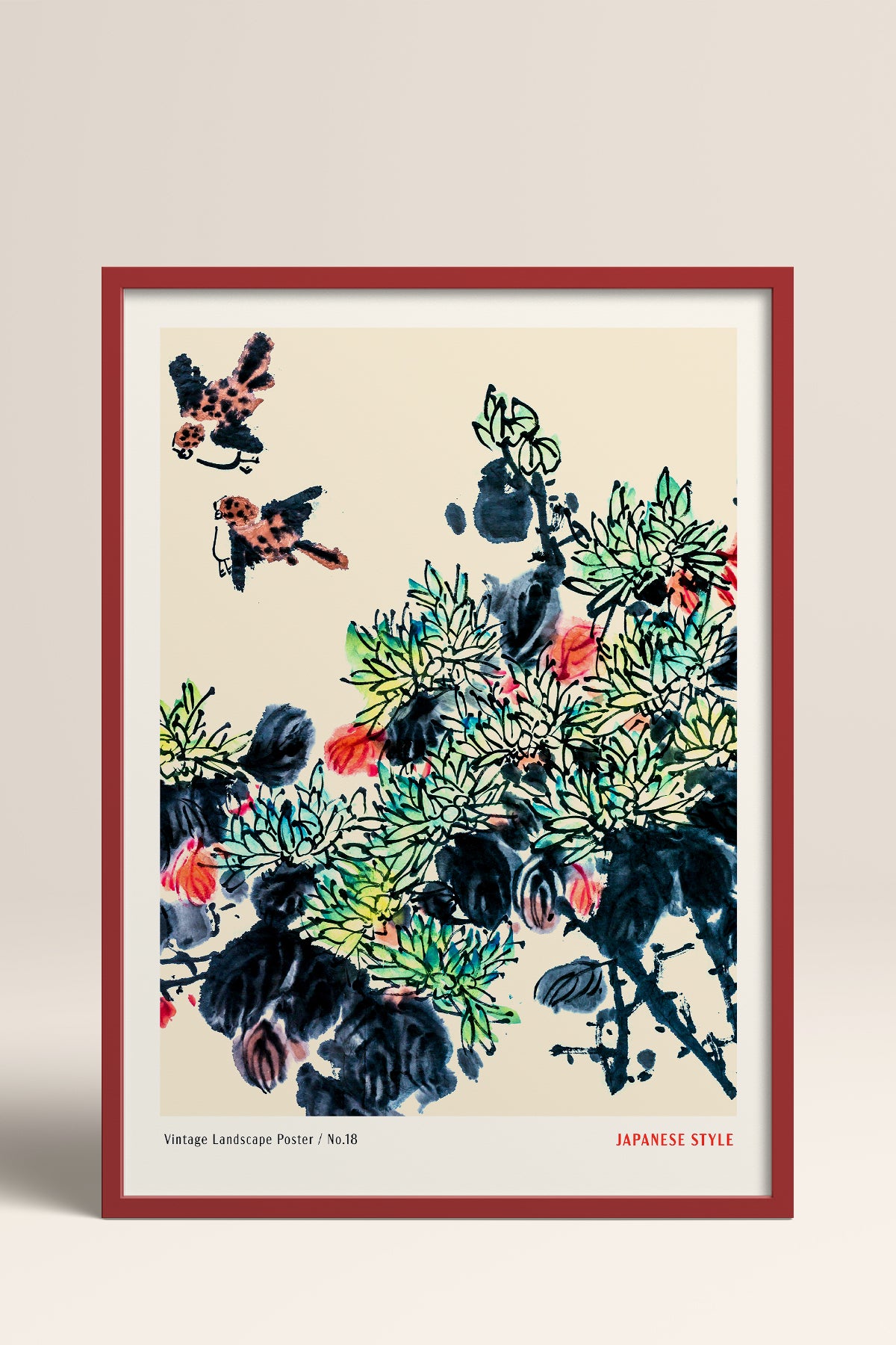 HOMEPACK Ahşap Çerçeveli Tablo Çerçeveli Poster Sanatsal Modern Duvar Dekoru JPN-063