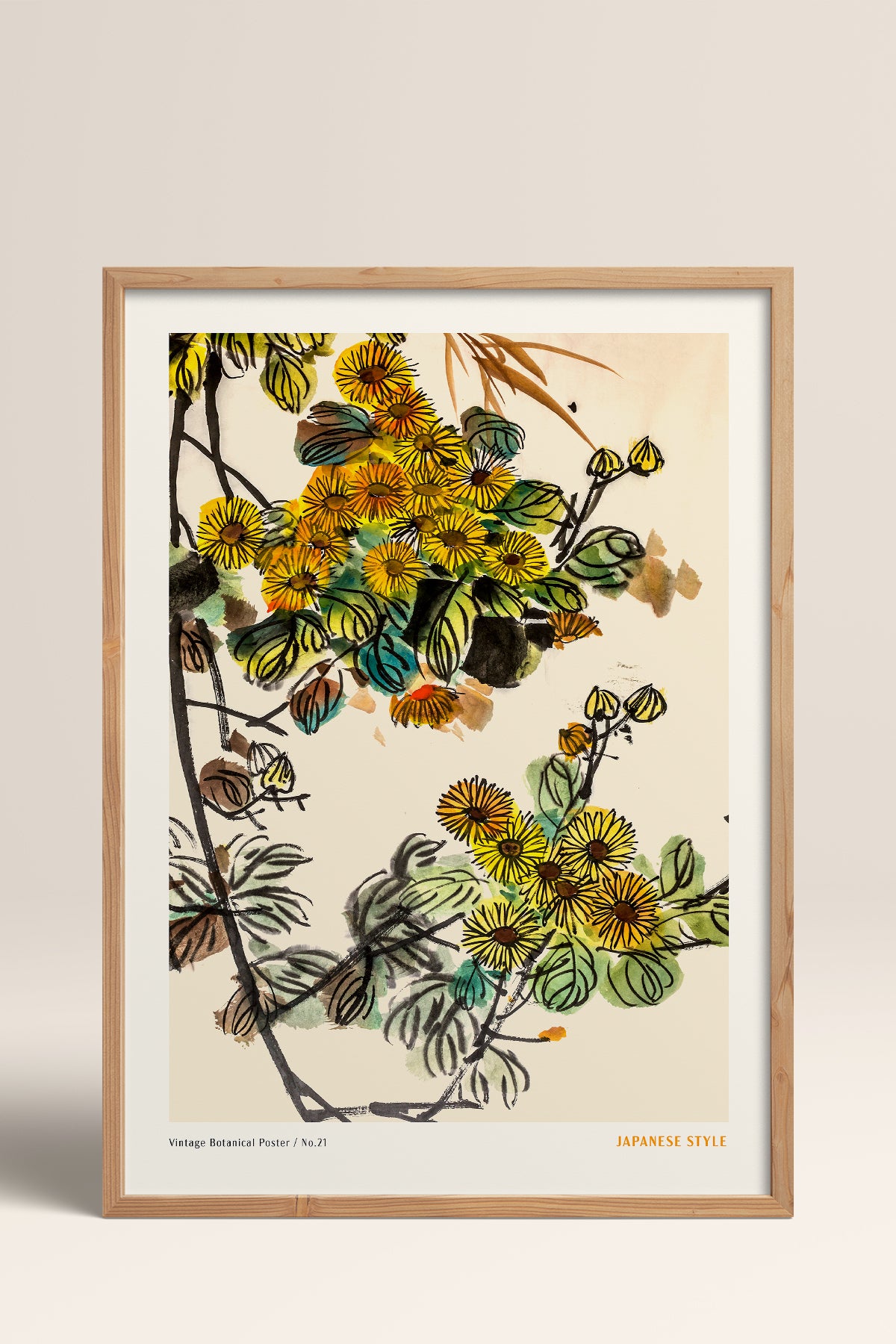 HOMEPACK Ahşap Çerçeveli Tablo Çerçeveli Poster Sanatsal Modern Duvar Dekoru JPN-066