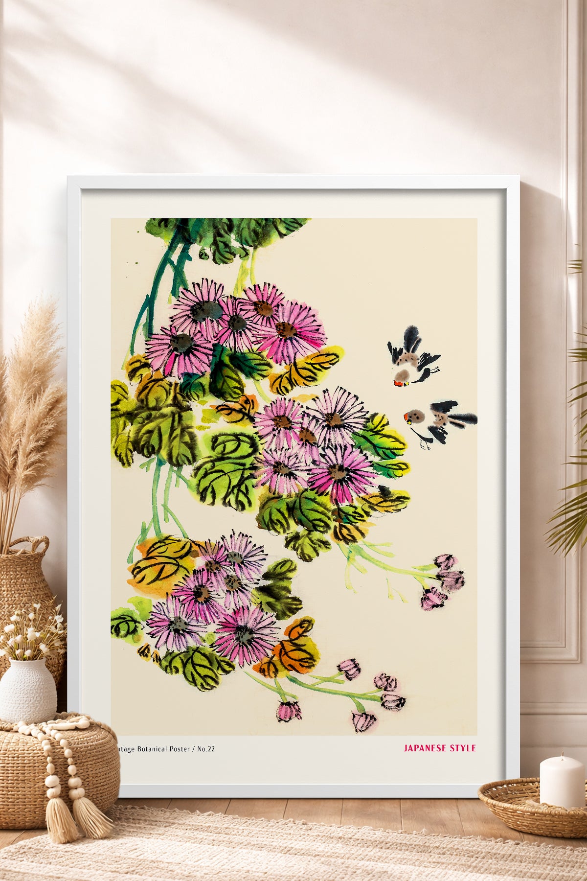 HOMEPACK Ahşap Çerçeveli Tablo Çerçeveli Poster Sanatsal Modern Duvar Dekoru JPN-067