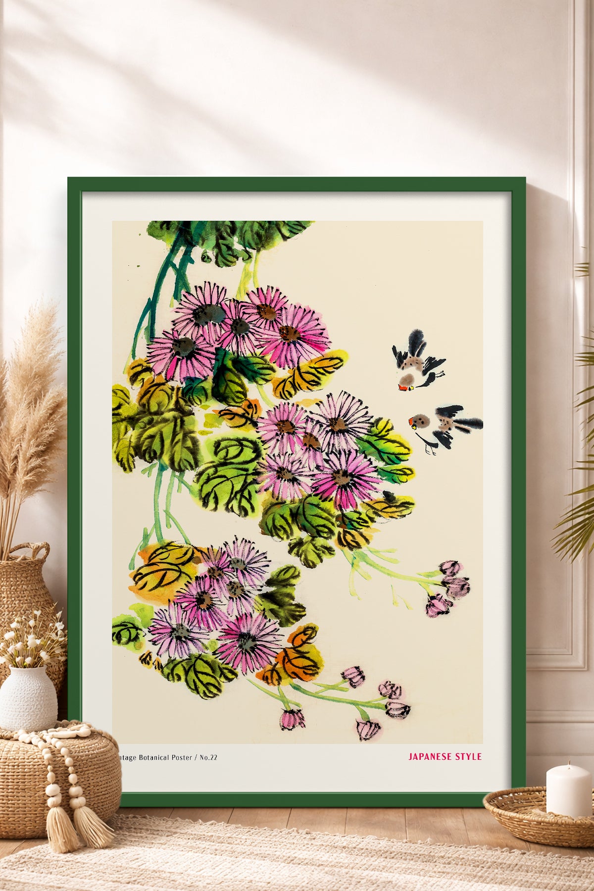 HOMEPACK Ahşap Çerçeveli Tablo Çerçeveli Poster Sanatsal Modern Duvar Dekoru JPN-067