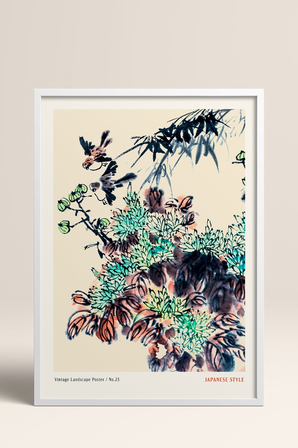HOMEPACK Ahşap Çerçeveli Tablo Çerçeveli Poster Sanatsal Modern Duvar Dekoru JPN-068