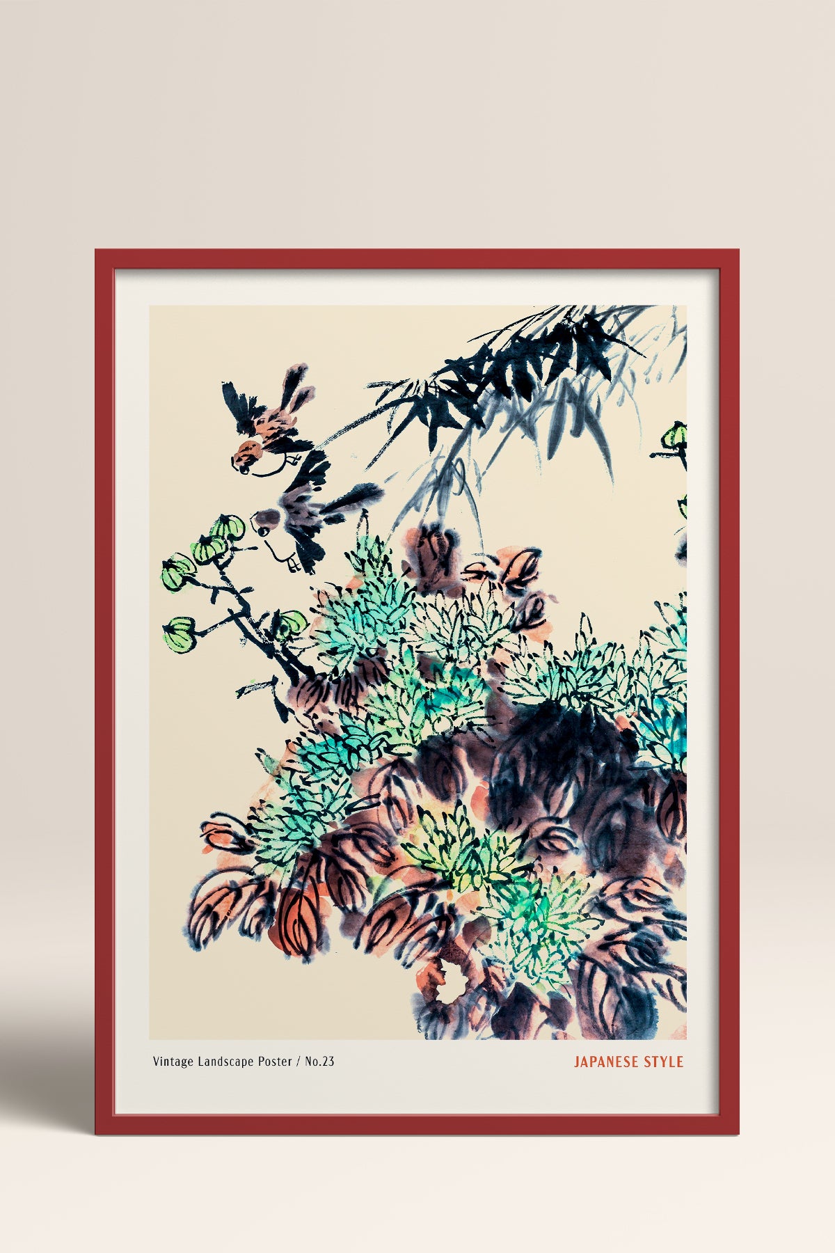 HOMEPACK Ahşap Çerçeveli Tablo Çerçeveli Poster Sanatsal Modern Duvar Dekoru JPN-068