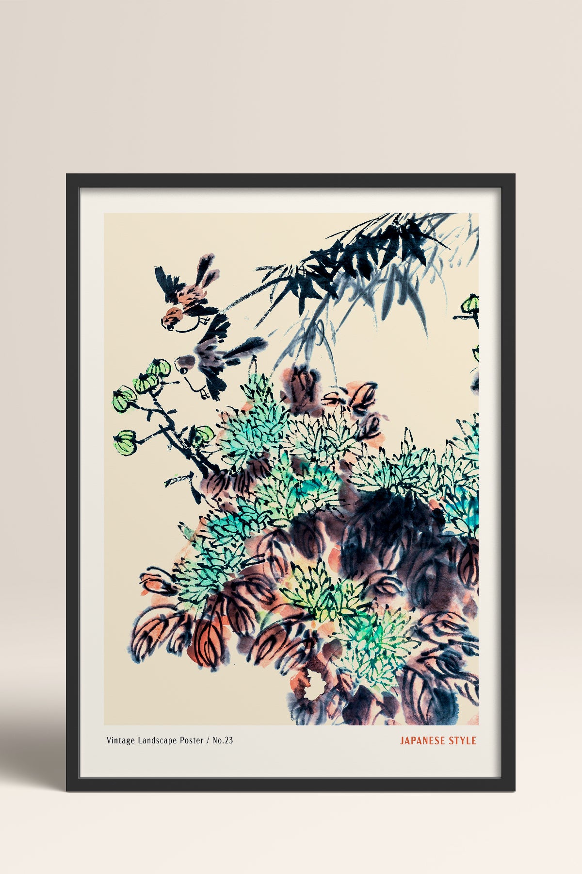 HOMEPACK Ahşap Çerçeveli Tablo Çerçeveli Poster Sanatsal Modern Duvar Dekoru JPN-068