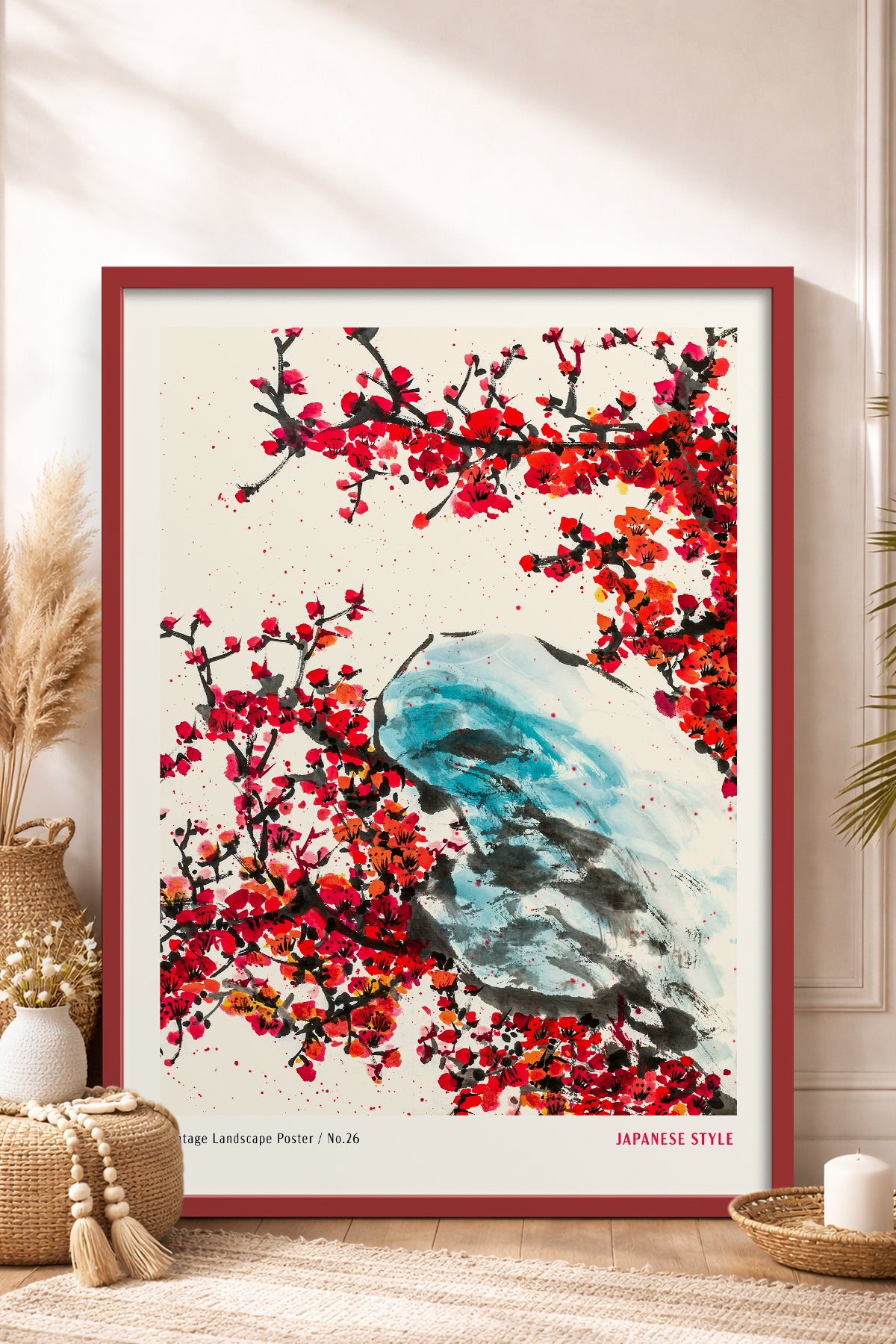 HOMEPACK Ahşap Çerçeveli Tablo Çerçeveli Poster Sanatsal Modern Duvar Dekoru JPN-071