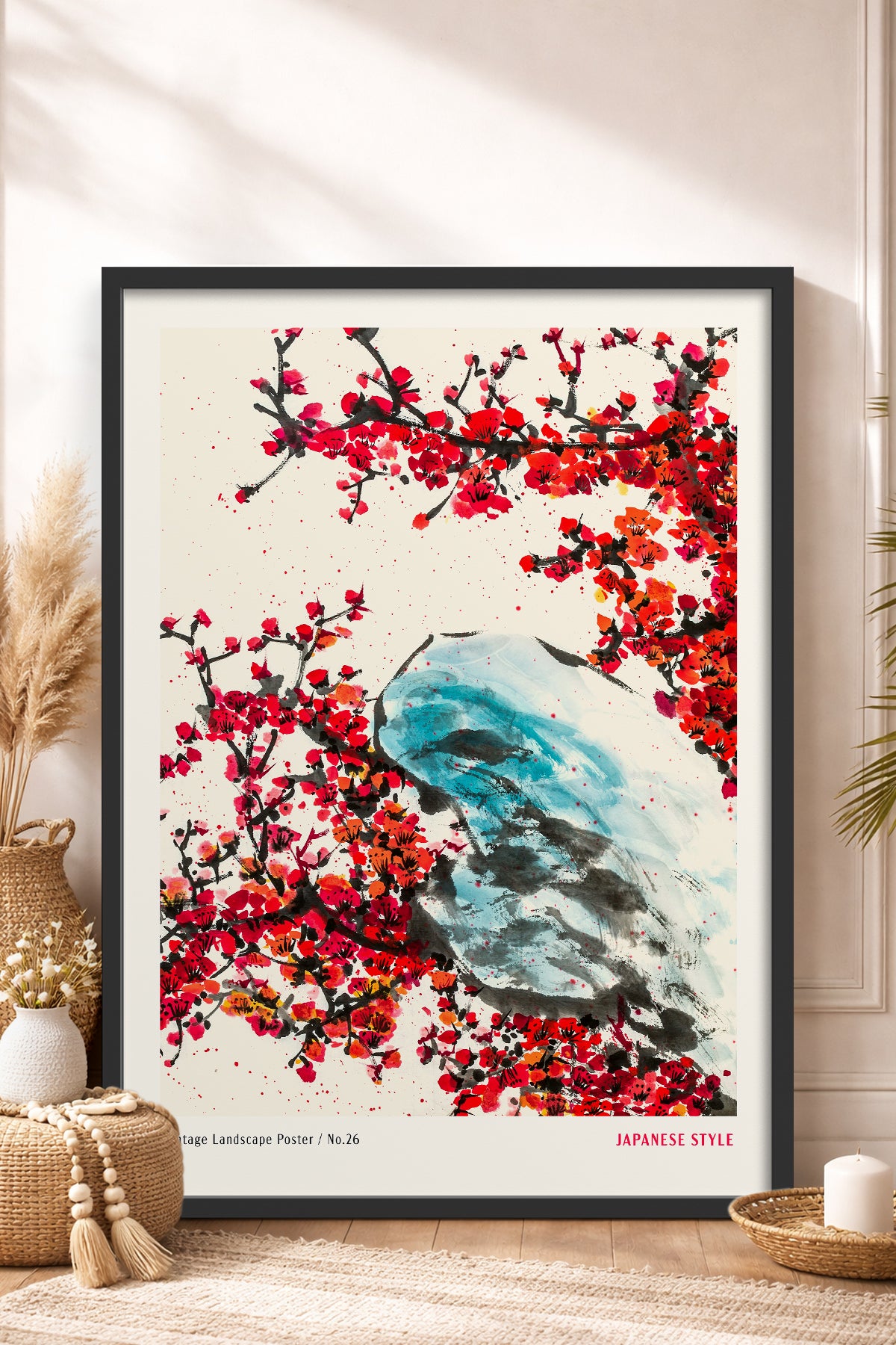 HOMEPACK Ahşap Çerçeveli Tablo Çerçeveli Poster Sanatsal Modern Duvar Dekoru JPN-071