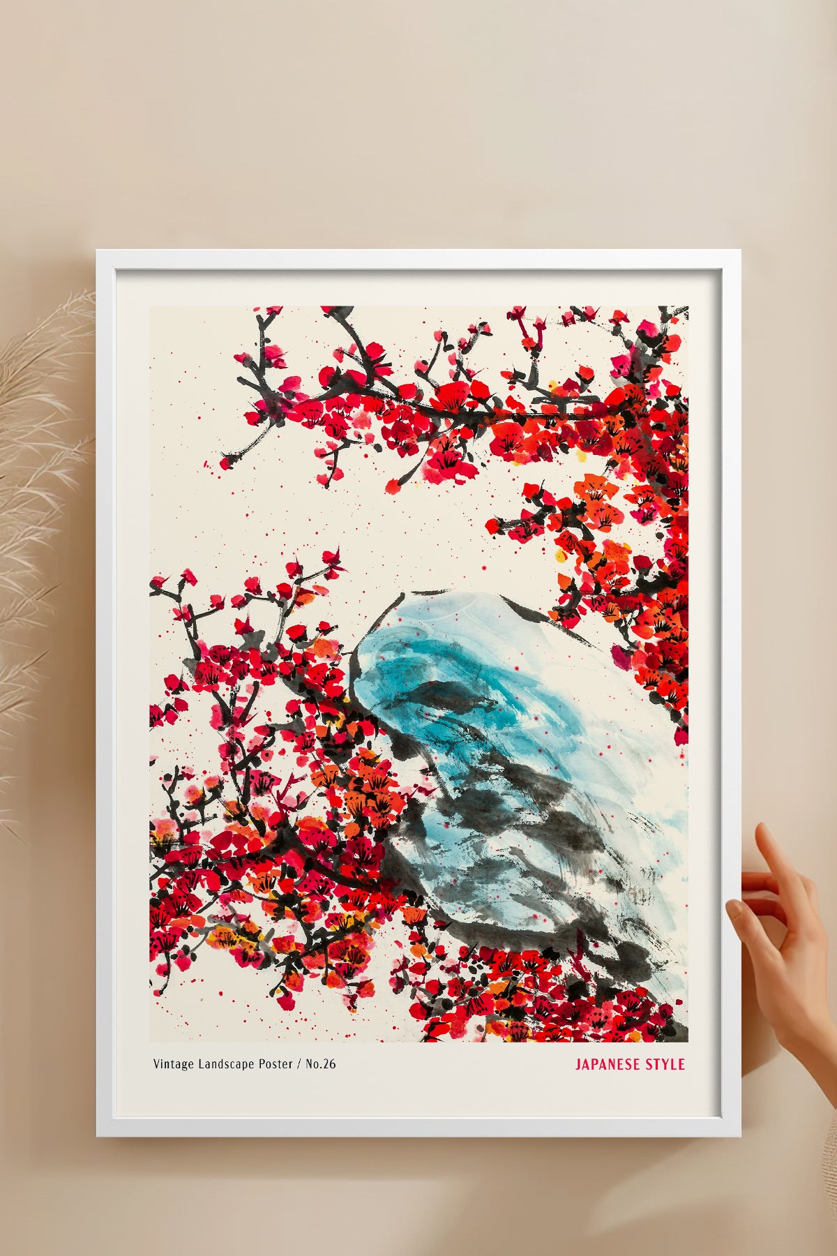 HOMEPACK Ahşap Çerçeveli Tablo Çerçeveli Poster Sanatsal Modern Duvar Dekoru JPN-071