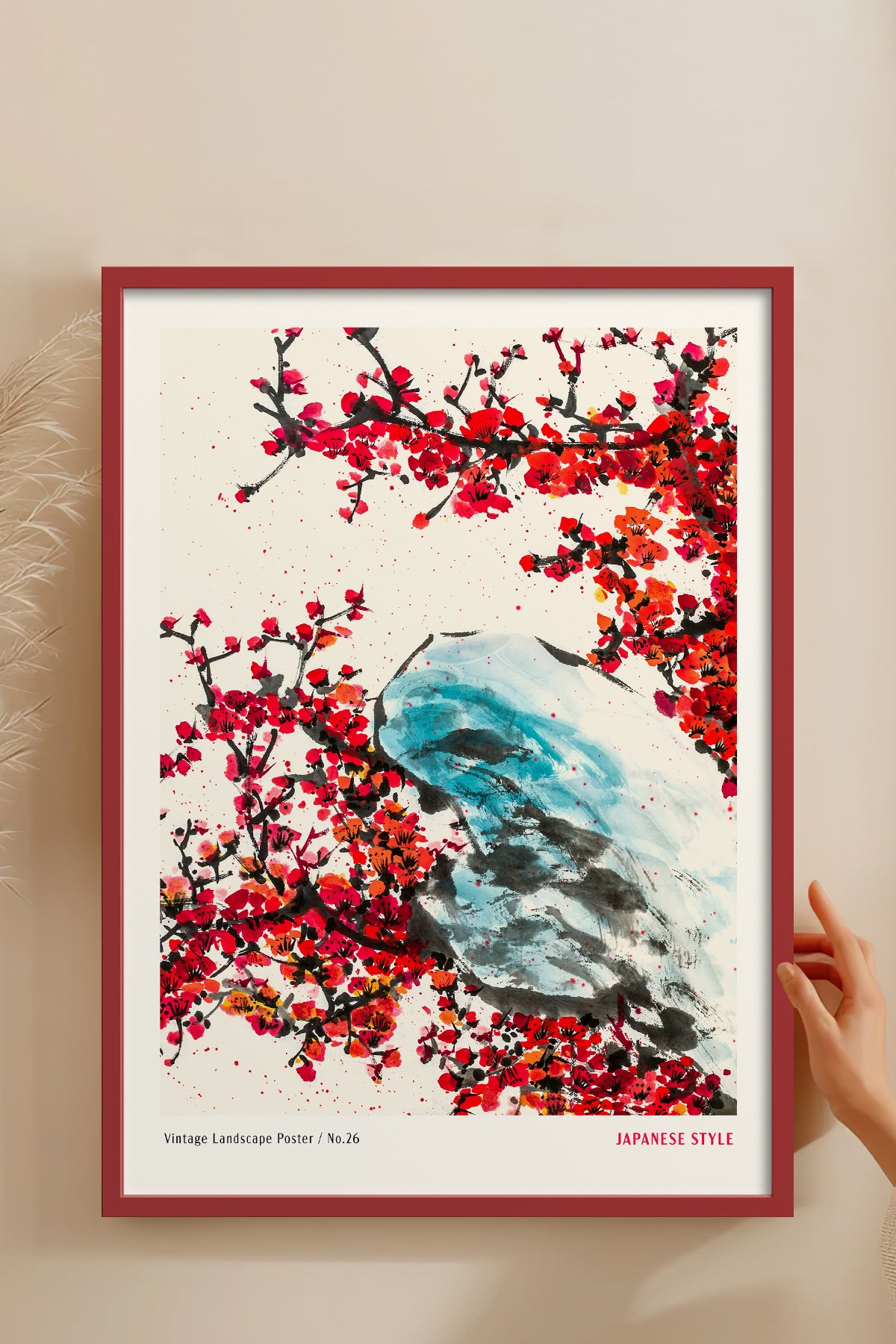 HOMEPACK Ahşap Çerçeveli Tablo Çerçeveli Poster Sanatsal Modern Duvar Dekoru JPN-071