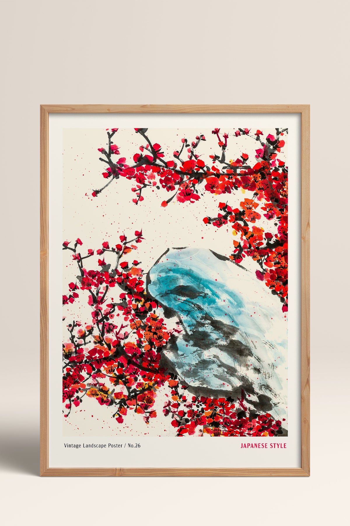 HOMEPACK Ahşap Çerçeveli Tablo Çerçeveli Poster Sanatsal Modern Duvar Dekoru JPN-071