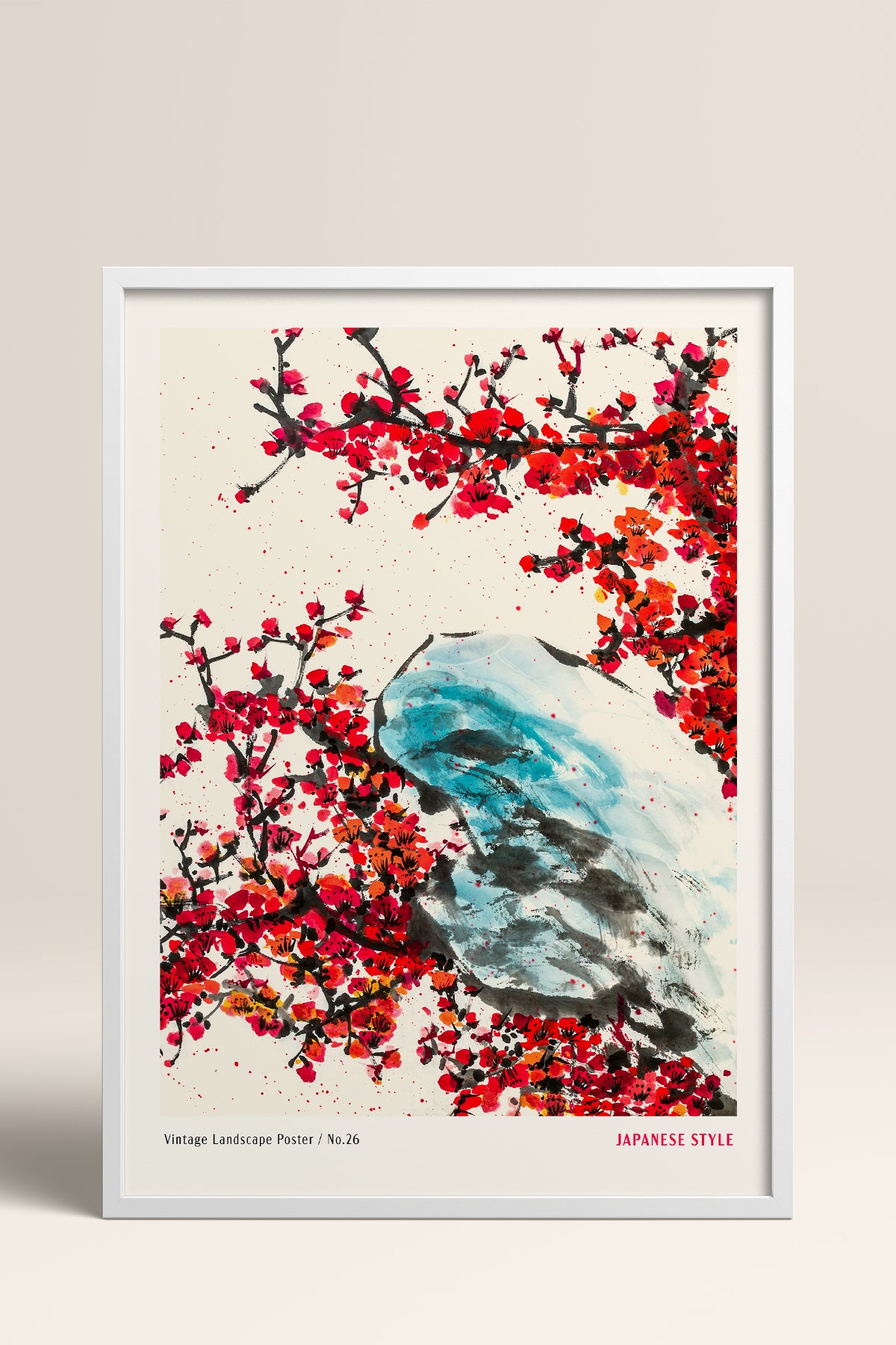 HOMEPACK Ahşap Çerçeveli Tablo Çerçeveli Poster Sanatsal Modern Duvar Dekoru JPN-071
