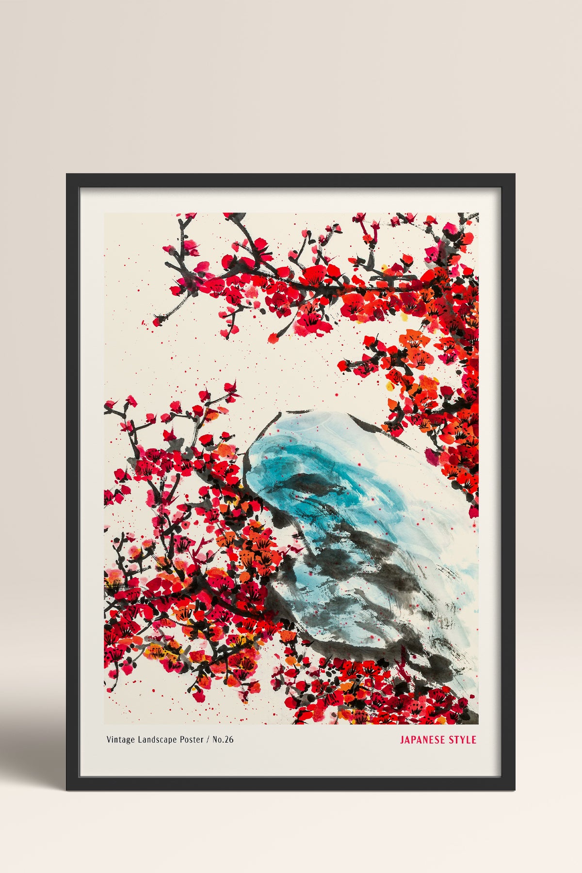 HOMEPACK Ahşap Çerçeveli Tablo Çerçeveli Poster Sanatsal Modern Duvar Dekoru JPN-071