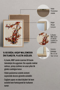 HOMEPACK Ahşap Çerçeveli Tablo Çerçeveli Poster Sanatsal Modern Duvar Dekoru JPN-073