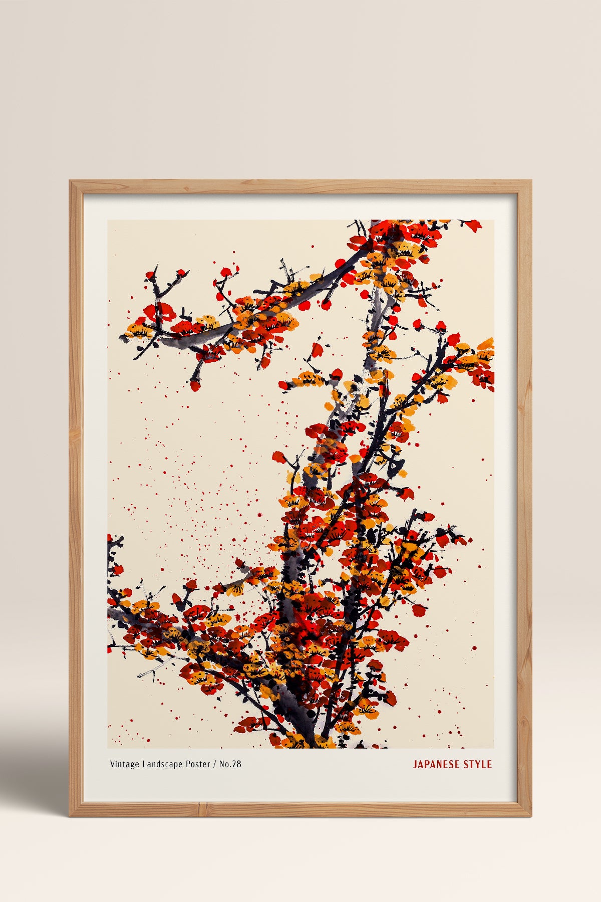 HOMEPACK Ahşap Çerçeveli Tablo Çerçeveli Poster Sanatsal Modern Duvar Dekoru JPN-073