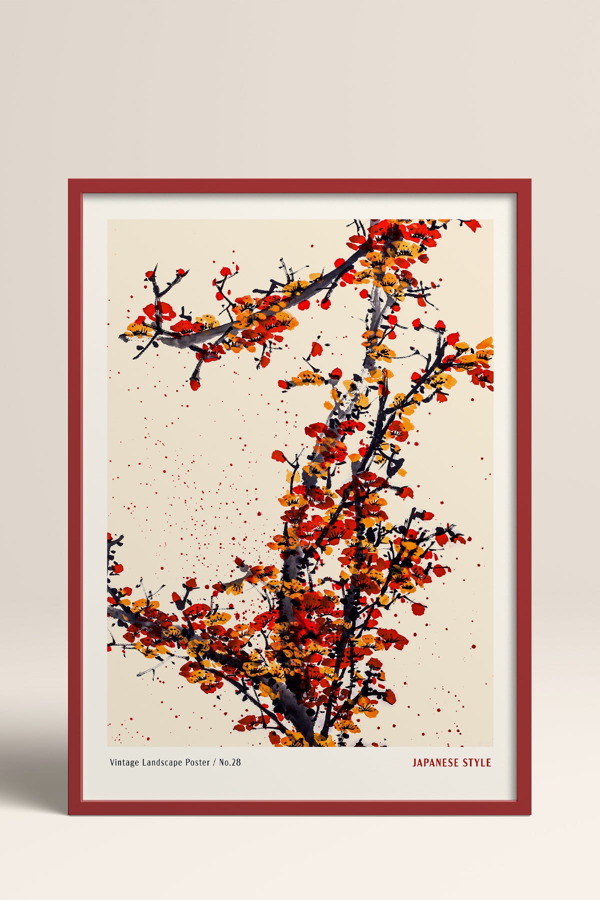 HOMEPACK Ahşap Çerçeveli Tablo Çerçeveli Poster Sanatsal Modern Duvar Dekoru JPN-073