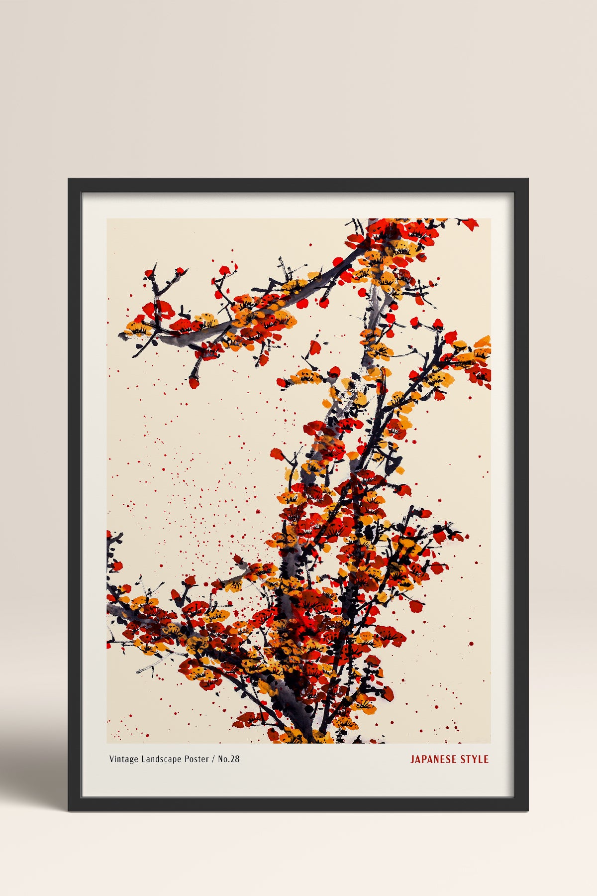 HOMEPACK Ahşap Çerçeveli Tablo Çerçeveli Poster Sanatsal Modern Duvar Dekoru JPN-073