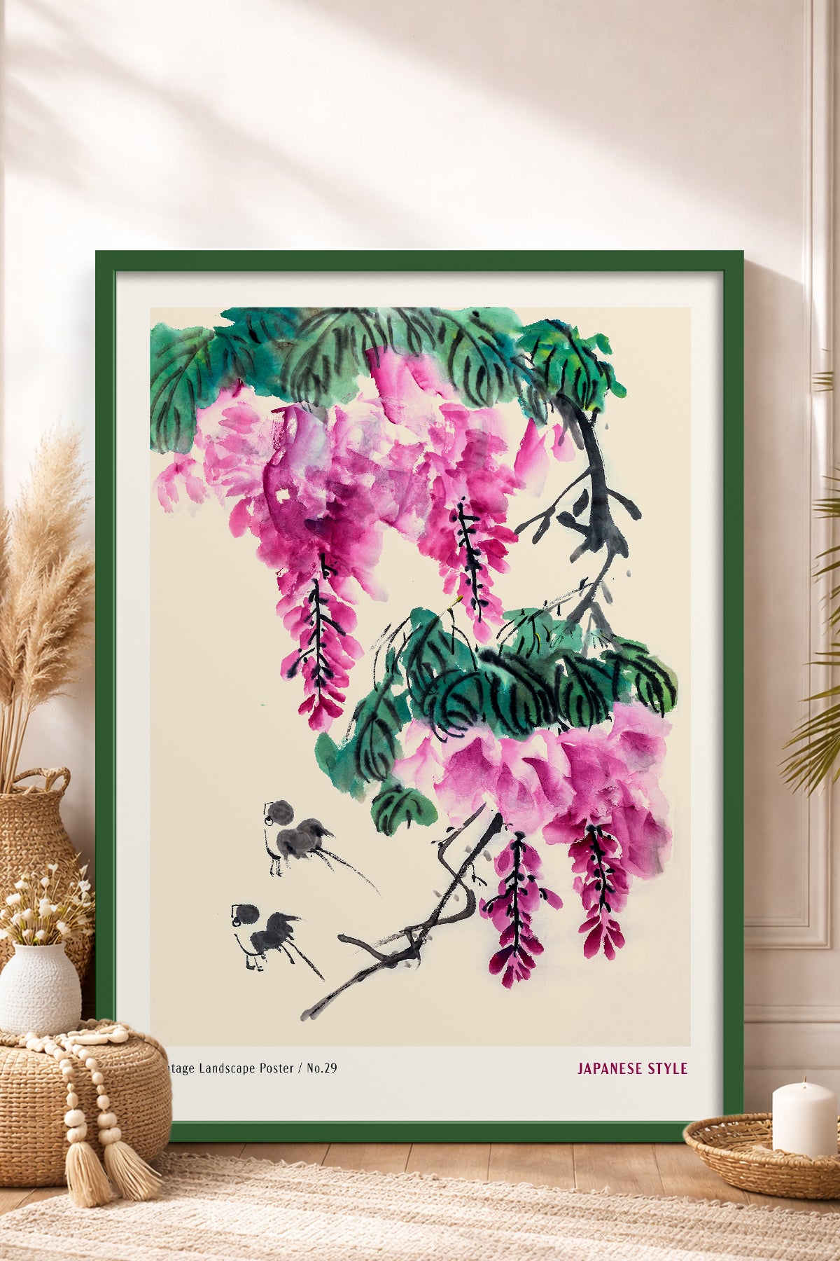 HOMEPACK Ahşap Çerçeveli Tablo Çerçeveli Poster Sanatsal Modern Duvar Dekoru JPN-074