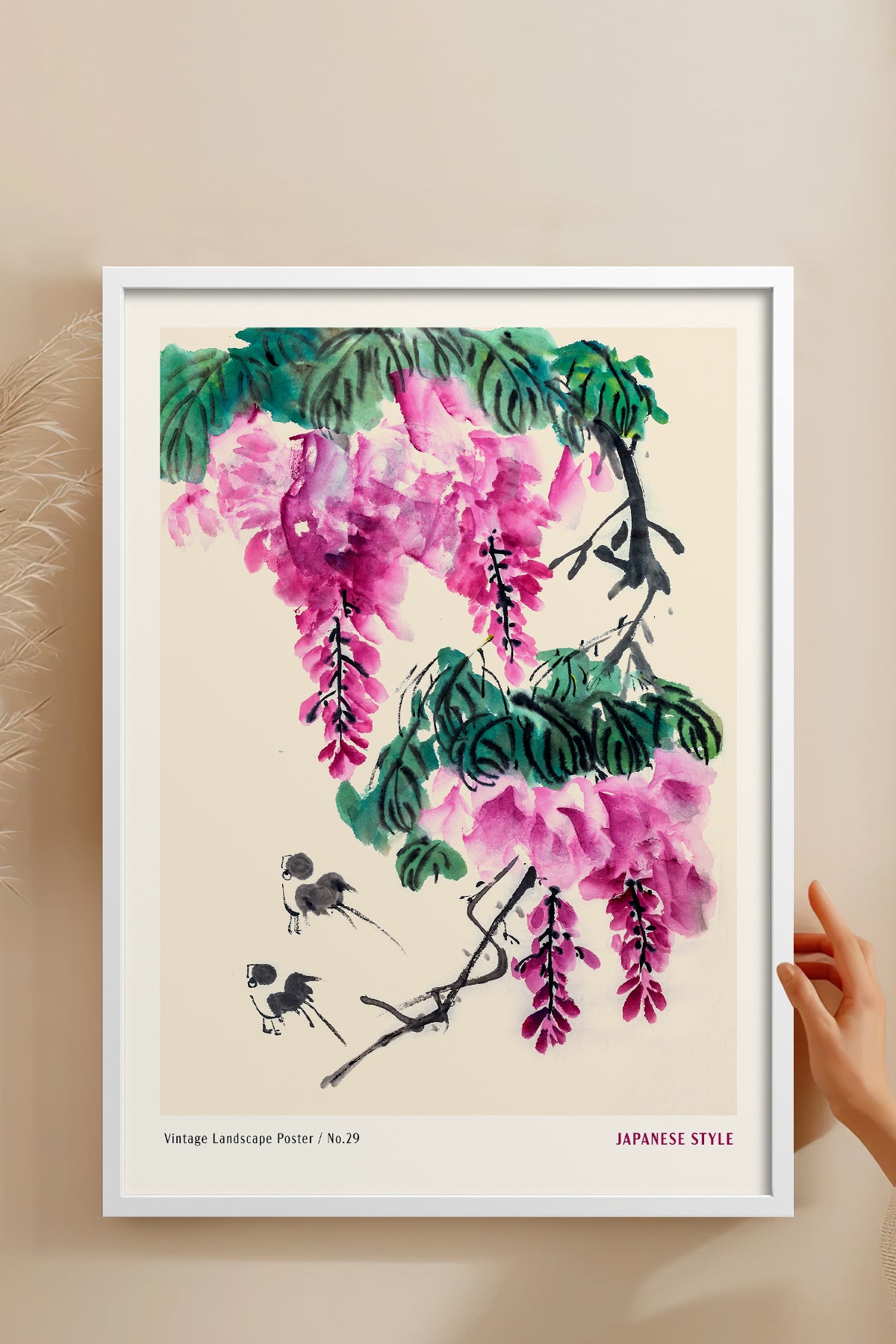 HOMEPACK Ahşap Çerçeveli Tablo Çerçeveli Poster Sanatsal Modern Duvar Dekoru JPN-074