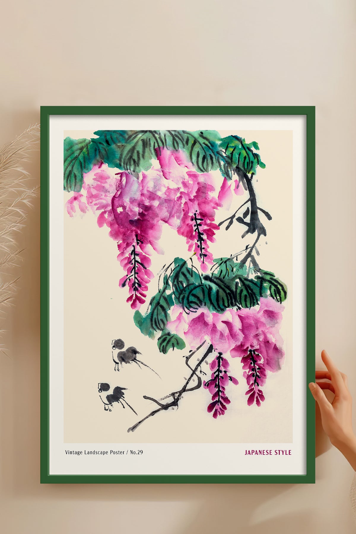 HOMEPACK Ahşap Çerçeveli Tablo Çerçeveli Poster Sanatsal Modern Duvar Dekoru JPN-074