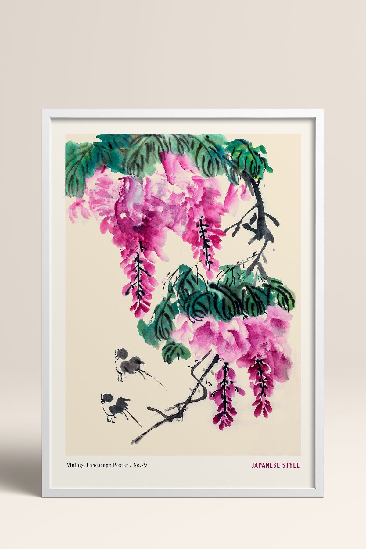 HOMEPACK Ahşap Çerçeveli Tablo Çerçeveli Poster Sanatsal Modern Duvar Dekoru JPN-074
