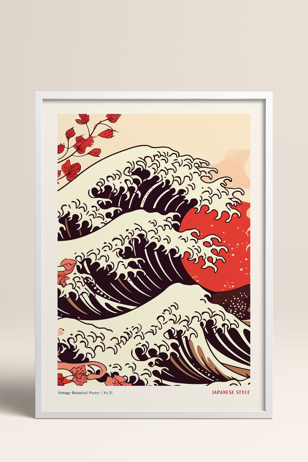 HOMEPACK Ahşap Çerçeveli Tablo Çerçeveli Poster Sanatsal Modern Duvar Dekoru JPN-076