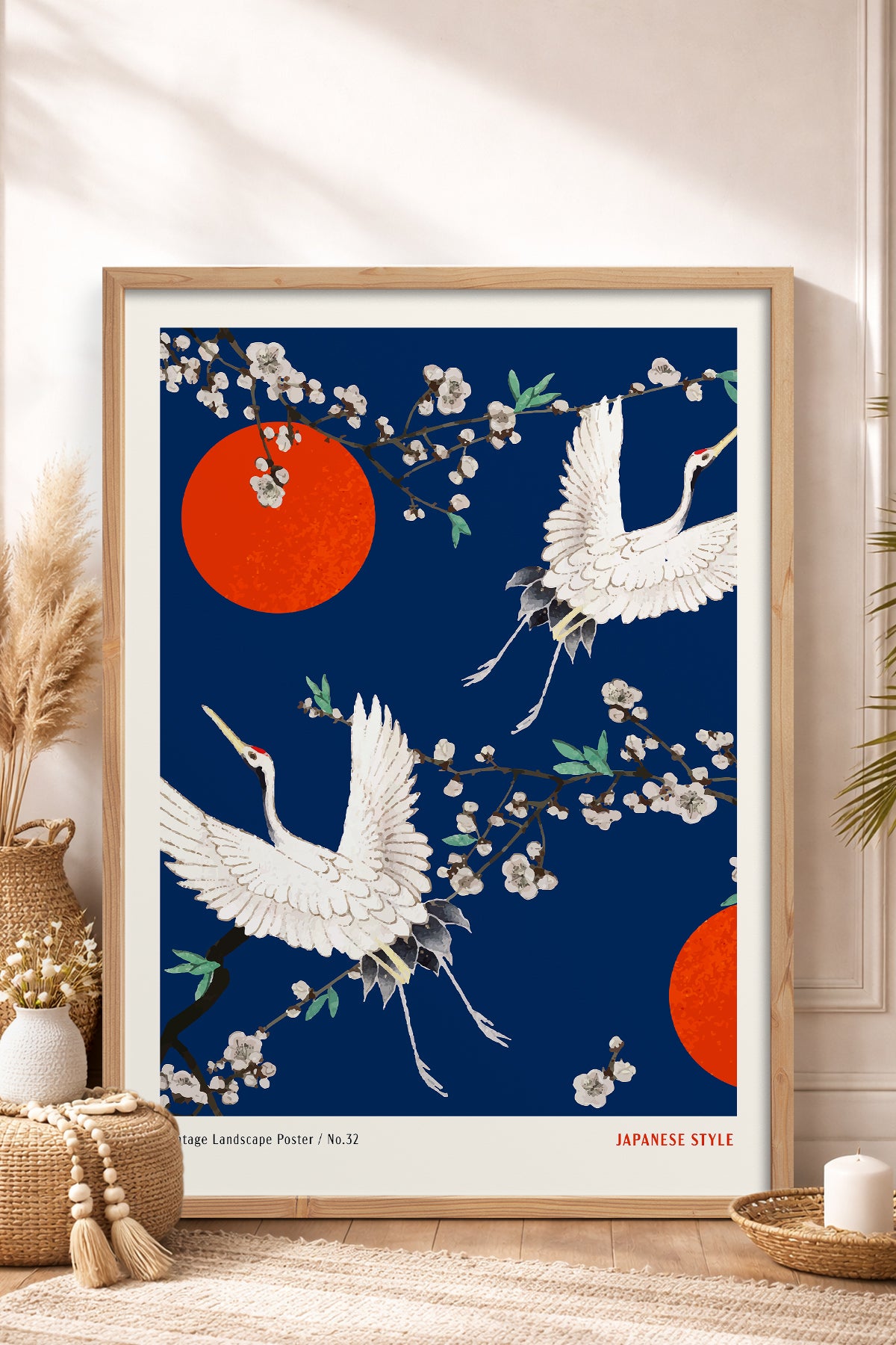 HOMEPACK Ahşap Çerçeveli Tablo Çerçeveli Poster Sanatsal Modern Duvar Dekoru JPN-078