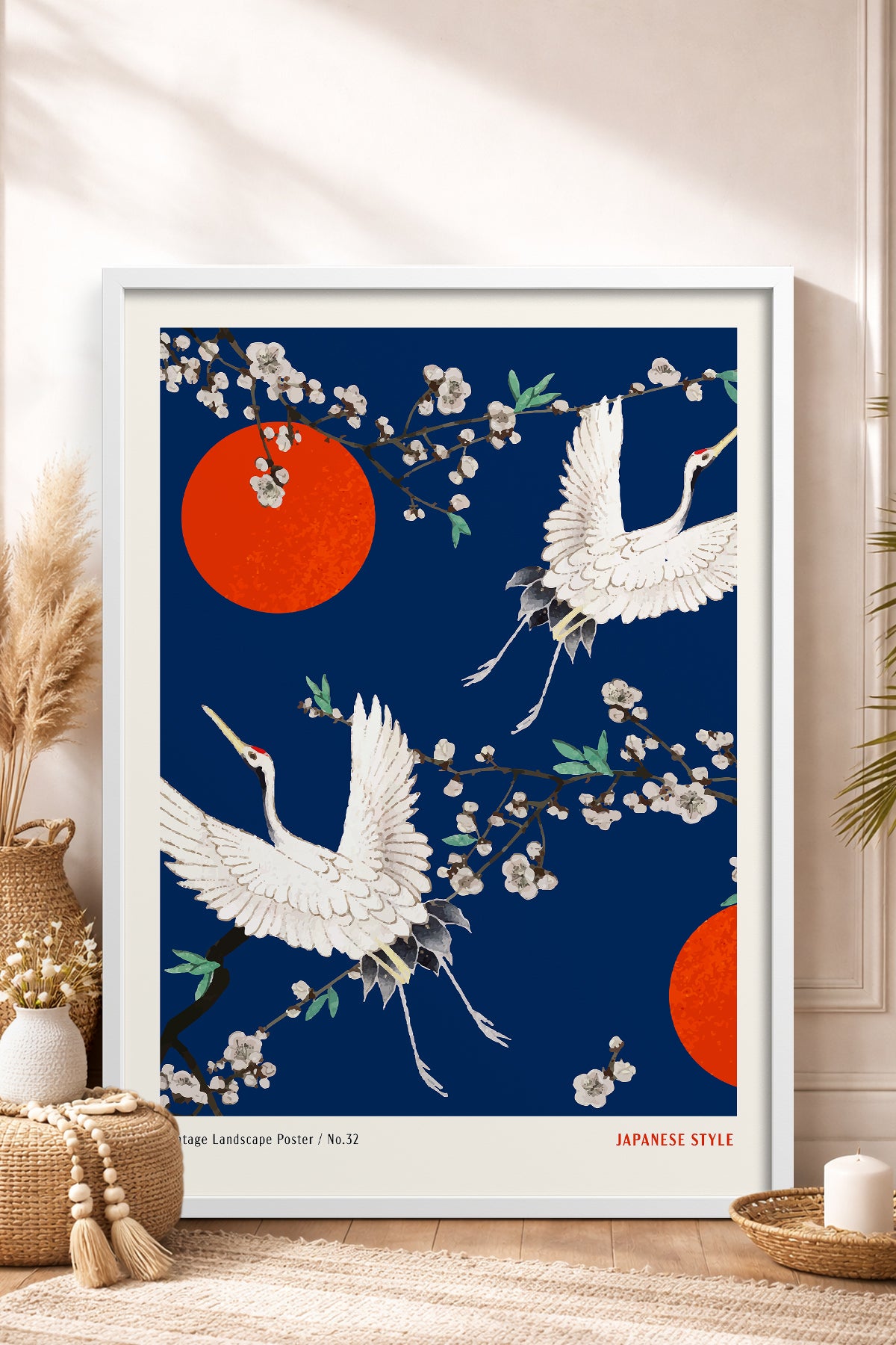 HOMEPACK Ahşap Çerçeveli Tablo Çerçeveli Poster Sanatsal Modern Duvar Dekoru JPN-078