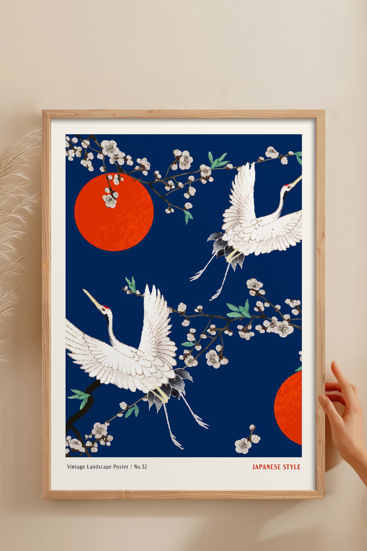HOMEPACK Ahşap Çerçeveli Tablo Çerçeveli Poster Sanatsal Modern Duvar Dekoru JPN-078