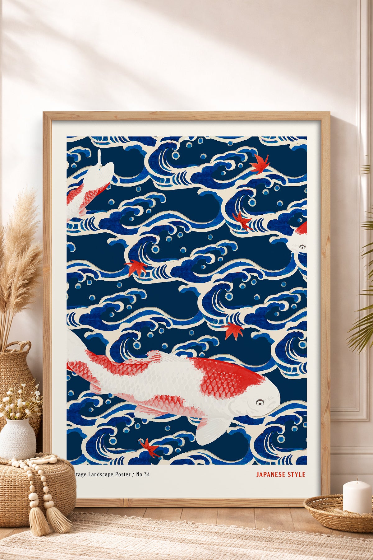 HOMEPACK Ahşap Çerçeveli Tablo Çerçeveli Poster Sanatsal Modern Duvar Dekoru JPN-080
