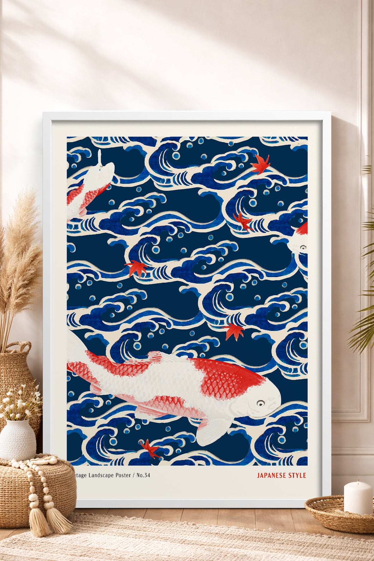 HOMEPACK Ahşap Çerçeveli Tablo Çerçeveli Poster Sanatsal Modern Duvar Dekoru JPN-080