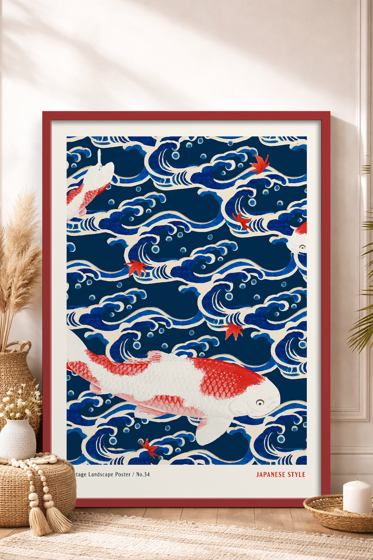 HOMEPACK Ahşap Çerçeveli Tablo Çerçeveli Poster Sanatsal Modern Duvar Dekoru JPN-080