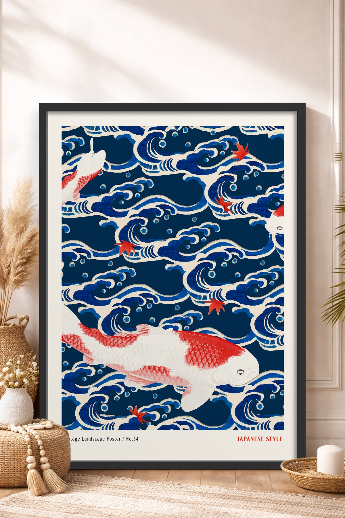 HOMEPACK Ahşap Çerçeveli Tablo Çerçeveli Poster Sanatsal Modern Duvar Dekoru JPN-080