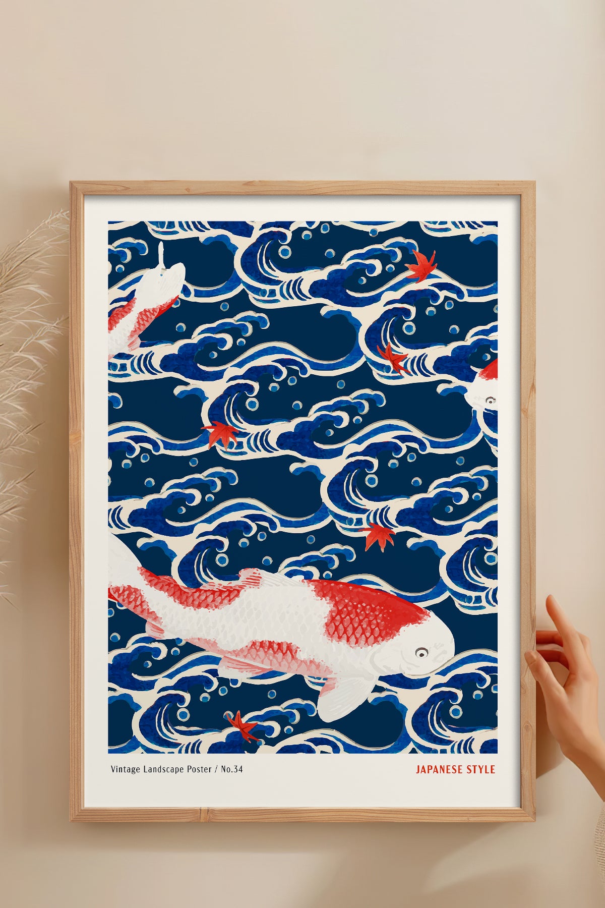 HOMEPACK Ahşap Çerçeveli Tablo Çerçeveli Poster Sanatsal Modern Duvar Dekoru JPN-080
