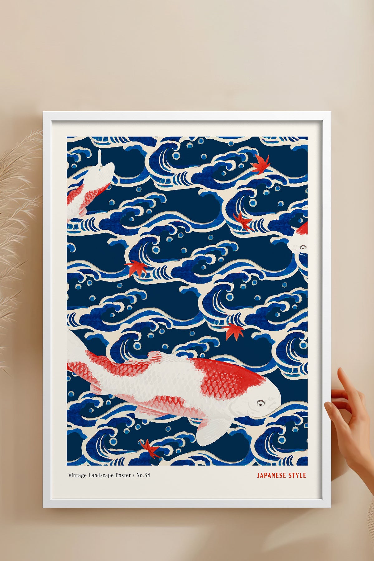 HOMEPACK Ahşap Çerçeveli Tablo Çerçeveli Poster Sanatsal Modern Duvar Dekoru JPN-080
