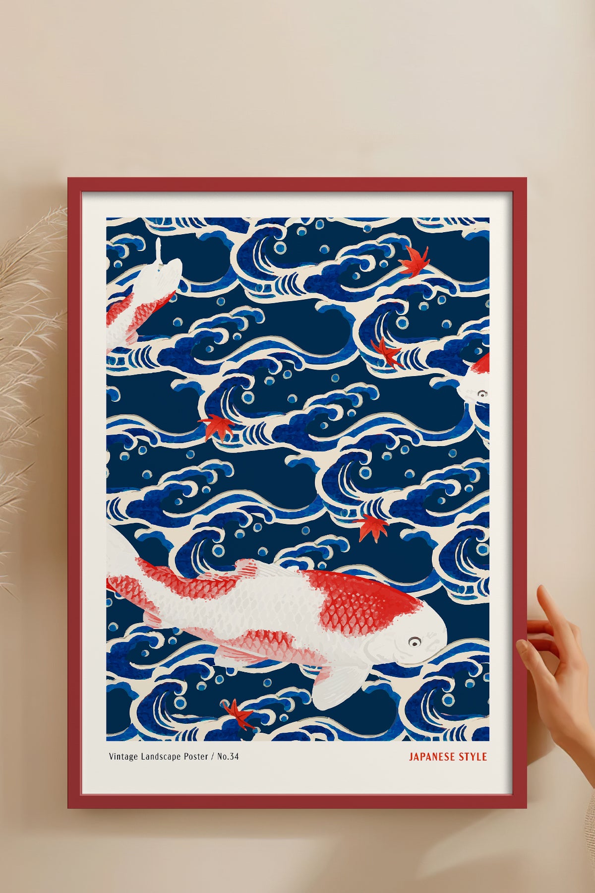 HOMEPACK Ahşap Çerçeveli Tablo Çerçeveli Poster Sanatsal Modern Duvar Dekoru JPN-080
