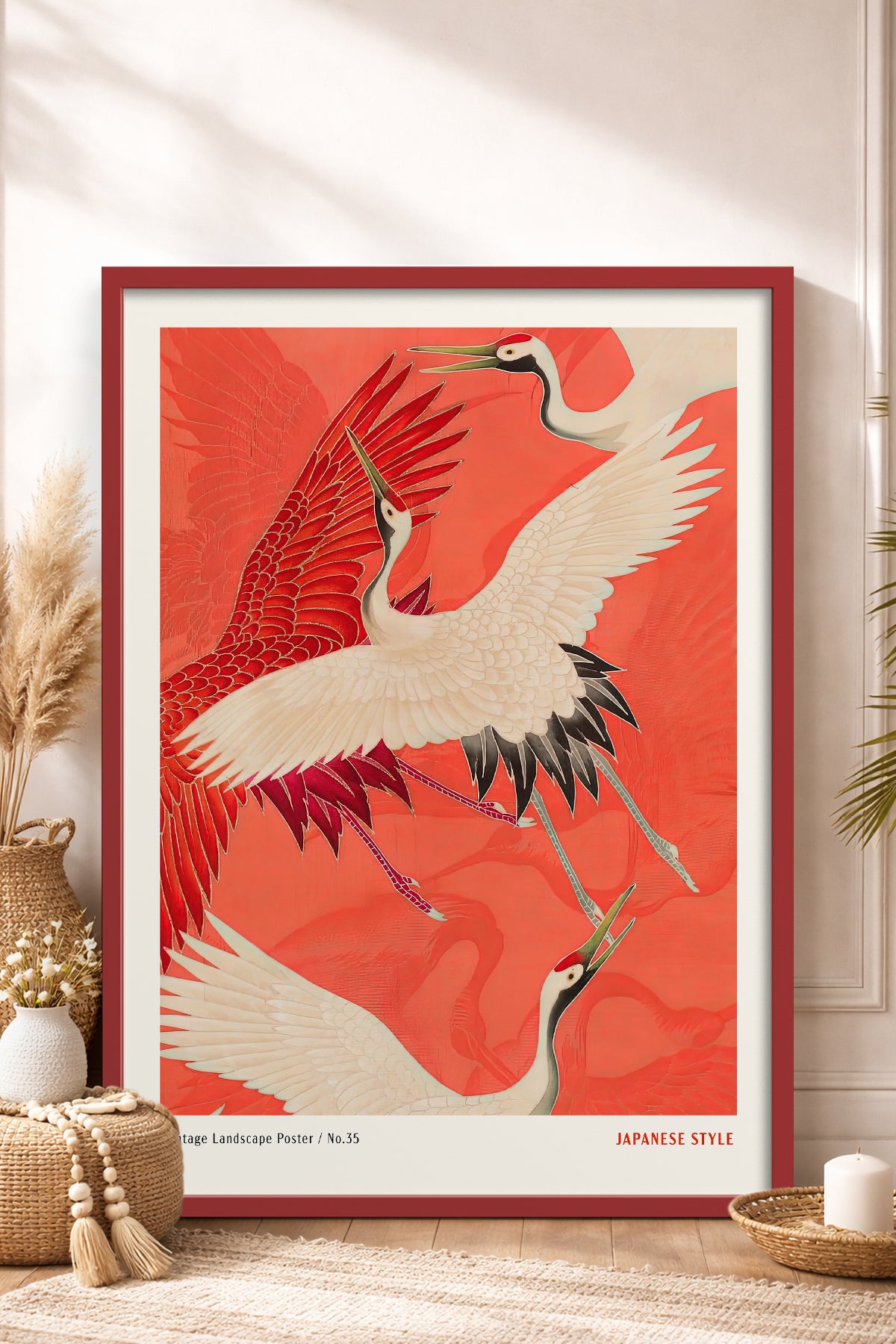 HOMEPACK Ahşap Çerçeveli Tablo Çerçeveli Poster Sanatsal Modern Duvar Dekoru JPN-081