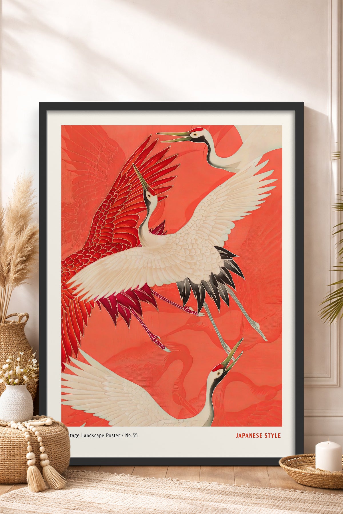 HOMEPACK Ahşap Çerçeveli Tablo Çerçeveli Poster Sanatsal Modern Duvar Dekoru JPN-081