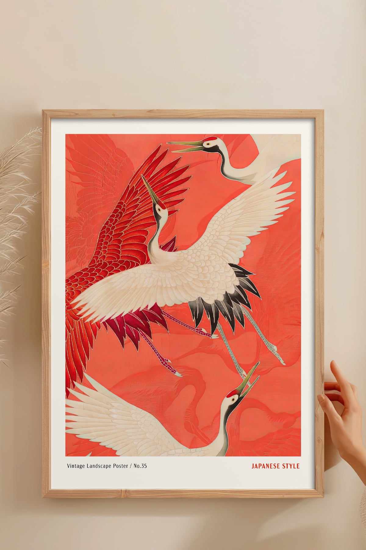 HOMEPACK Ahşap Çerçeveli Tablo Çerçeveli Poster Sanatsal Modern Duvar Dekoru JPN-081