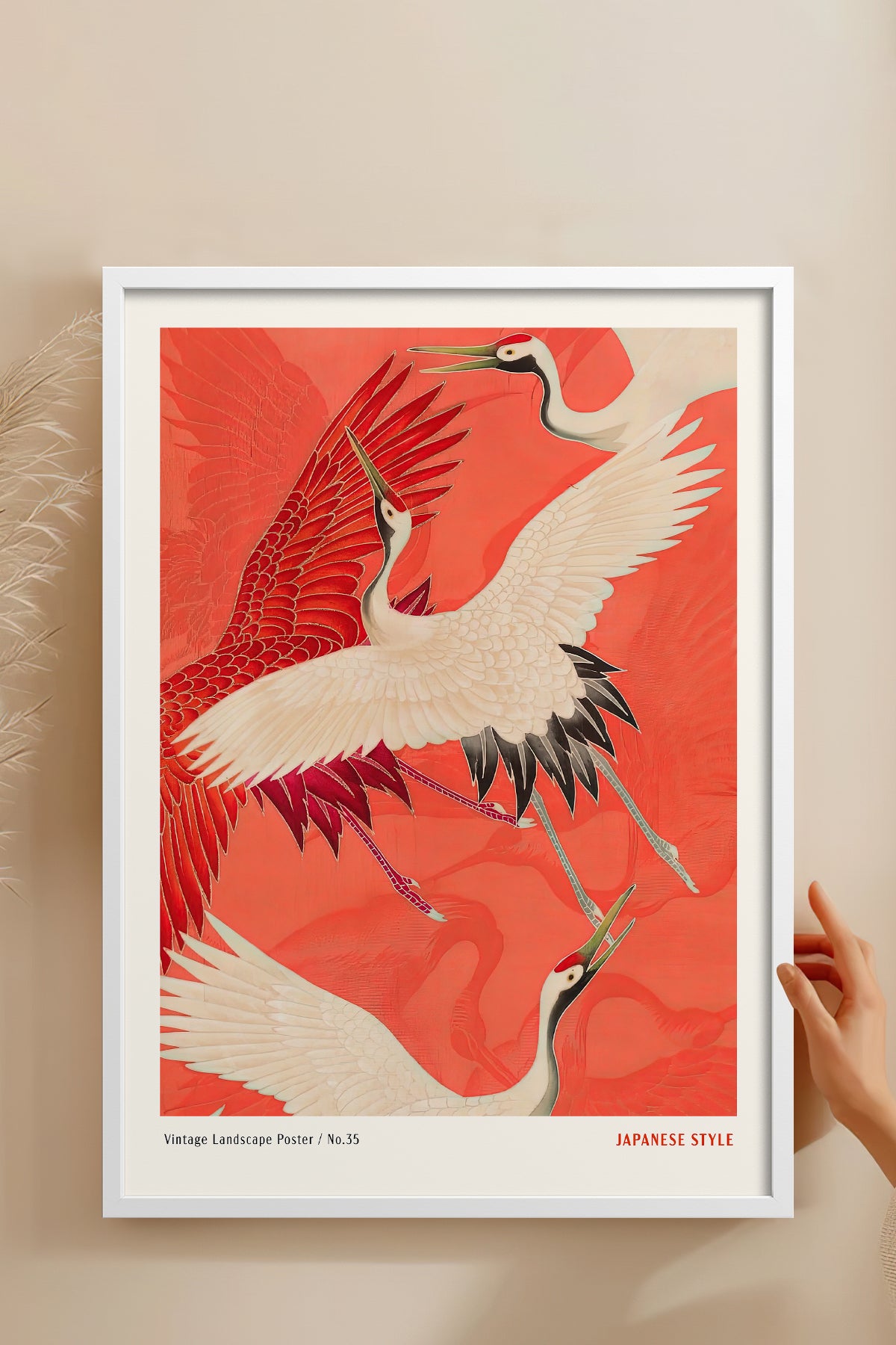 HOMEPACK Ahşap Çerçeveli Tablo Çerçeveli Poster Sanatsal Modern Duvar Dekoru JPN-081