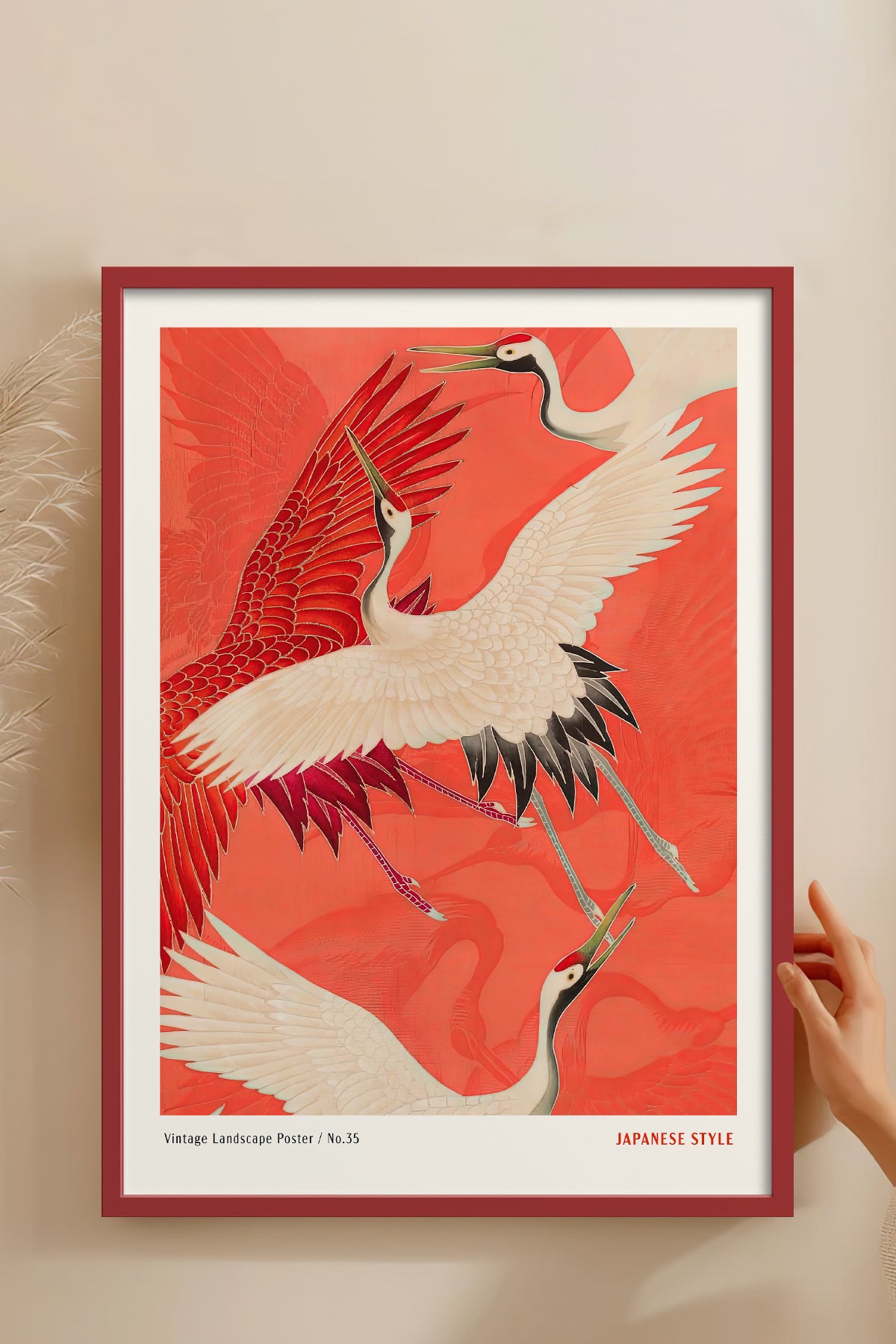 HOMEPACK Ahşap Çerçeveli Tablo Çerçeveli Poster Sanatsal Modern Duvar Dekoru JPN-081