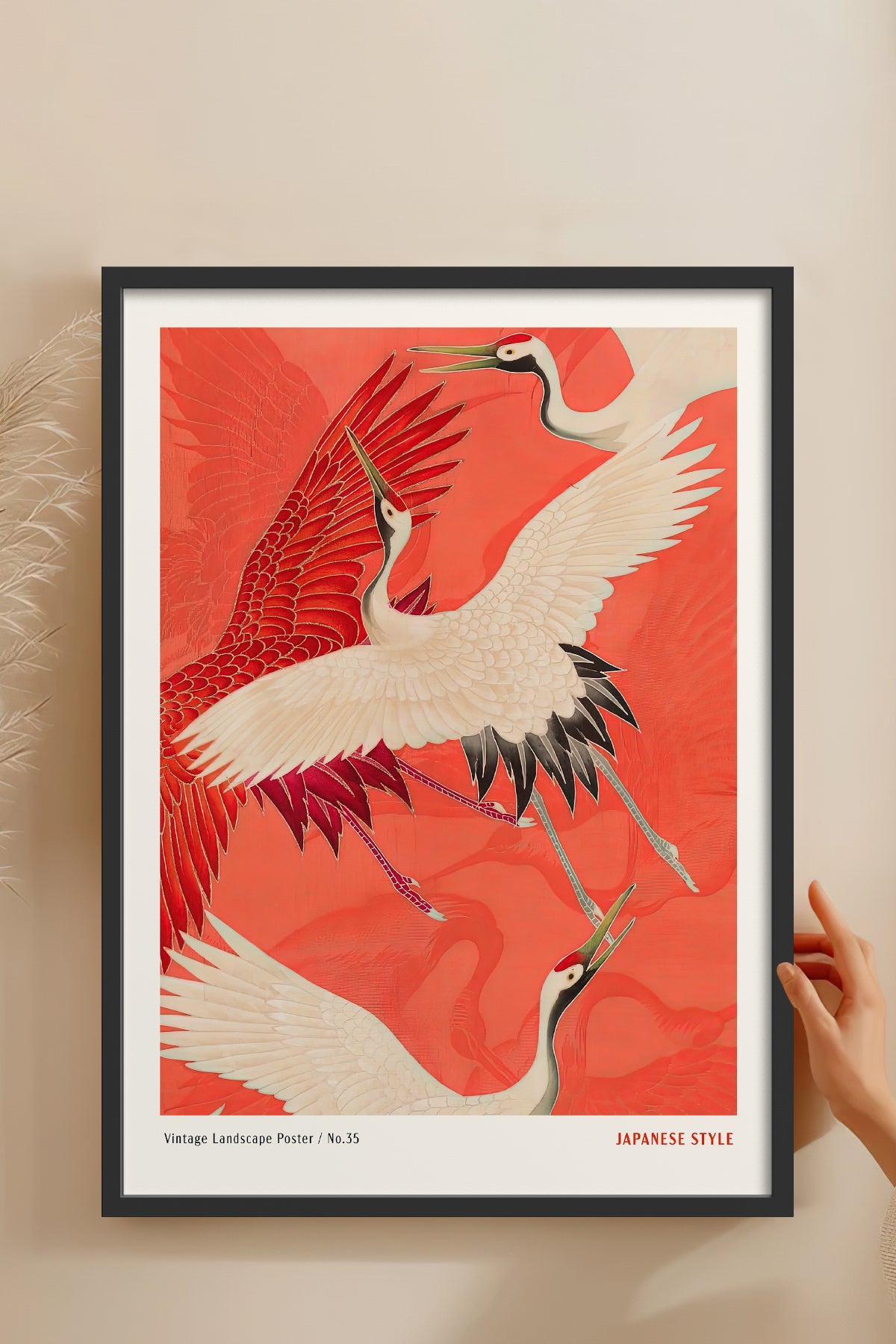 HOMEPACK Ahşap Çerçeveli Tablo Çerçeveli Poster Sanatsal Modern Duvar Dekoru JPN-081