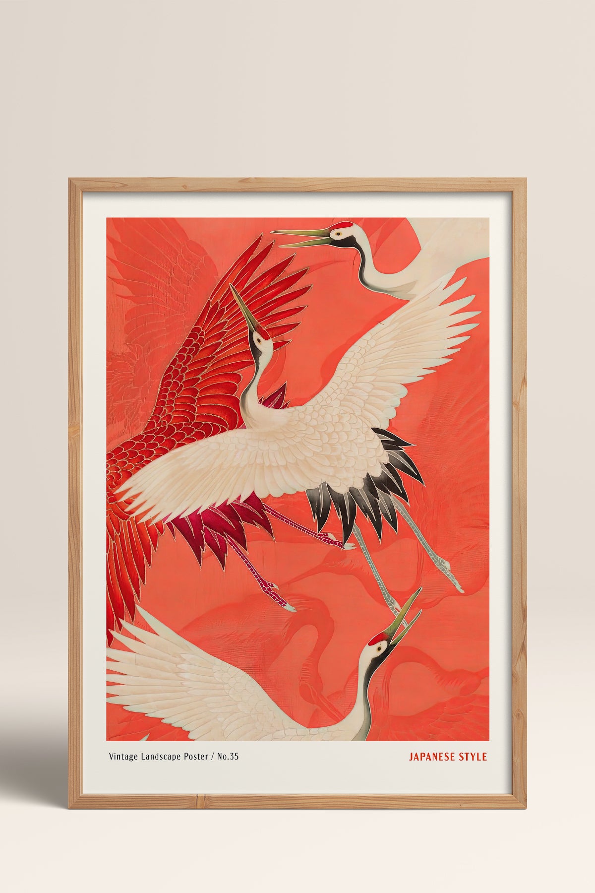 HOMEPACK Ahşap Çerçeveli Tablo Çerçeveli Poster Sanatsal Modern Duvar Dekoru JPN-081