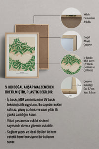HOMEPACK Ahşap Çerçeveli Tablo Çerçeveli Poster Sanatsal Modern Duvar Dekoru JPN-40