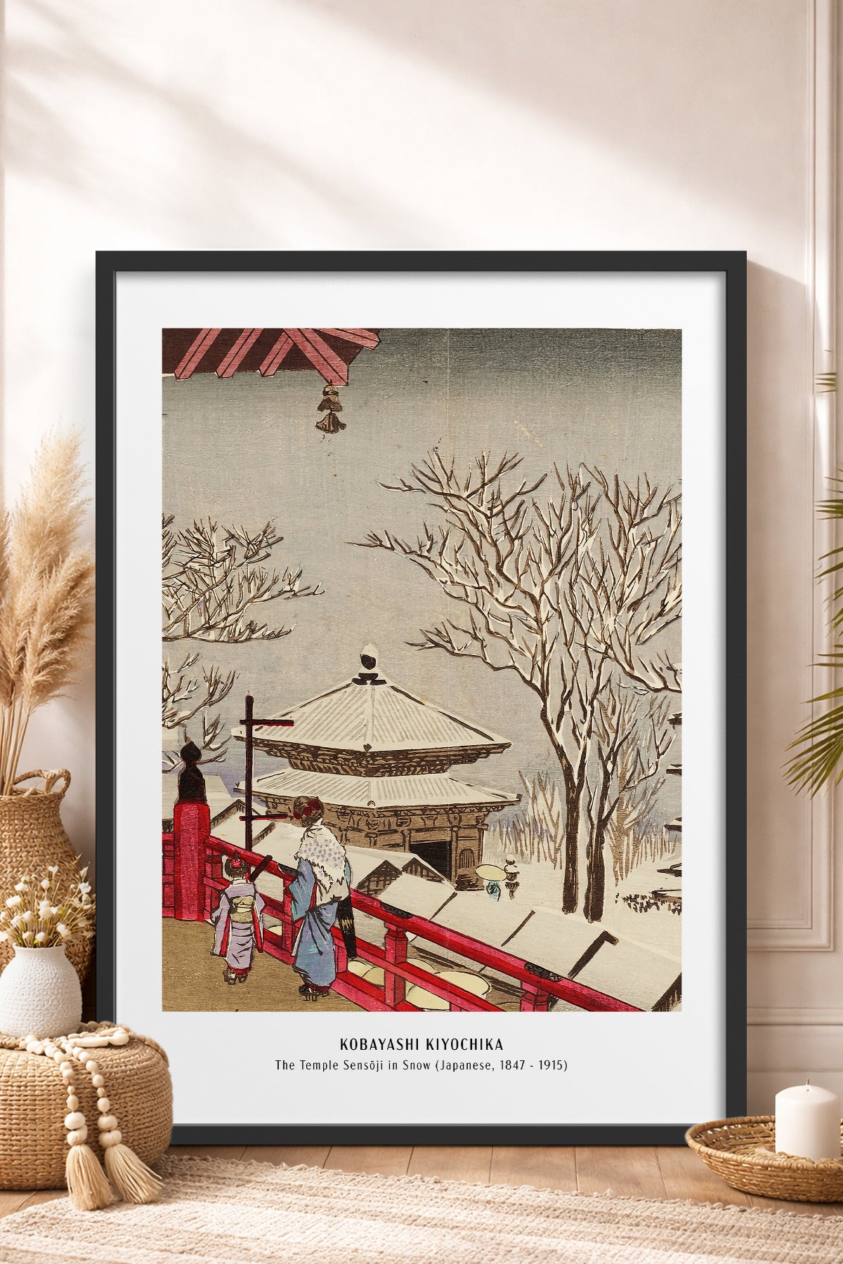 HOMEPACK Ahşap Çerçeveli Tablo Çerçeveli Poster Sanatsal Modern Duvar Dekoru JPN-45