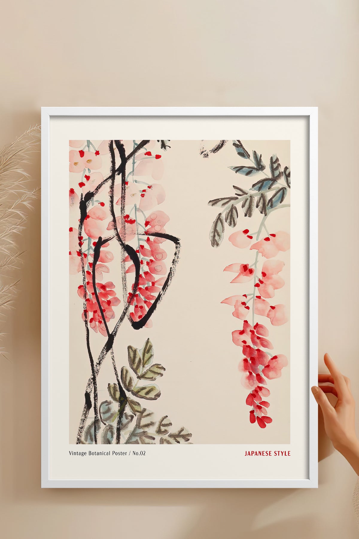 HOMEPACK Ahşap Çerçeveli Tablo Çerçeveli Poster Sanatsal Modern Duvar Dekoru JPN-47
