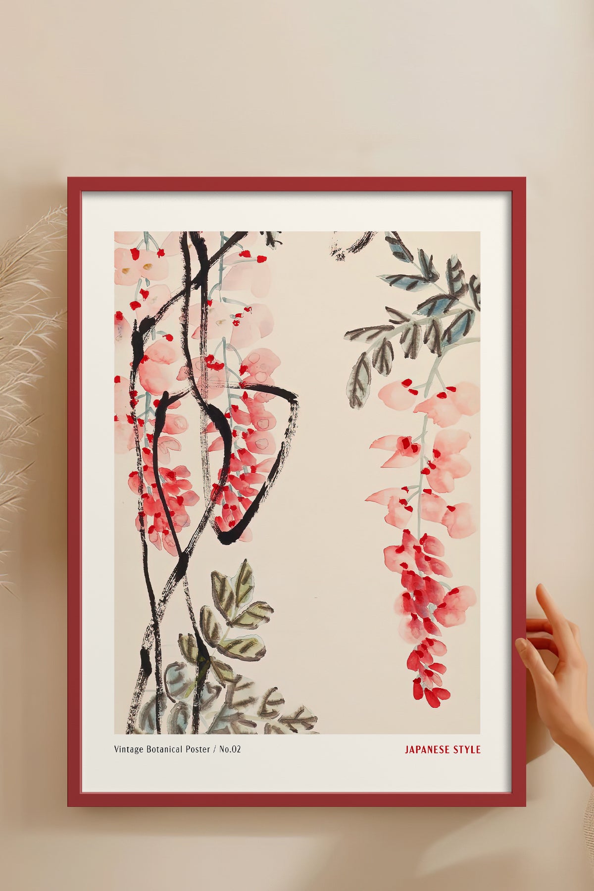 HOMEPACK Ahşap Çerçeveli Tablo Çerçeveli Poster Sanatsal Modern Duvar Dekoru JPN-47