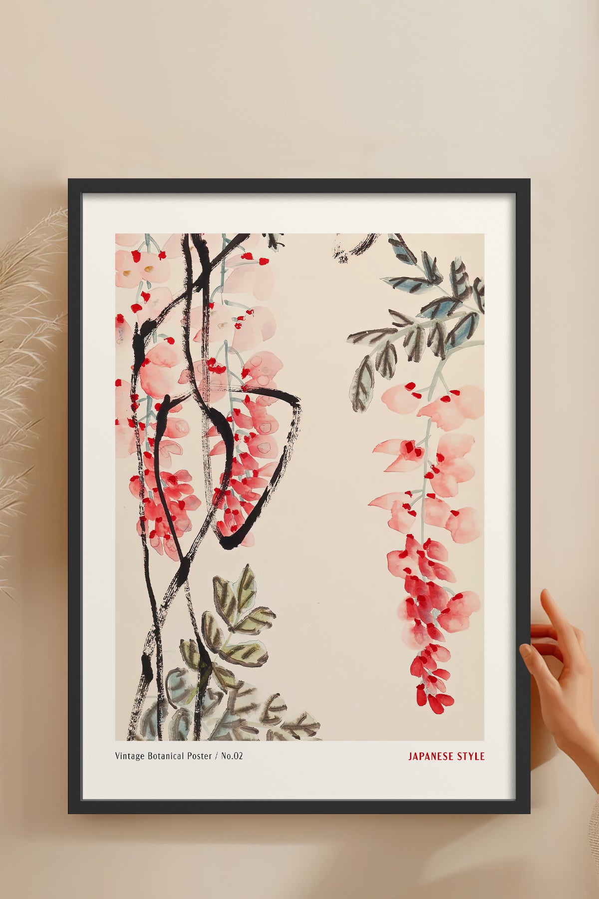 HOMEPACK Ahşap Çerçeveli Tablo Çerçeveli Poster Sanatsal Modern Duvar Dekoru JPN-47