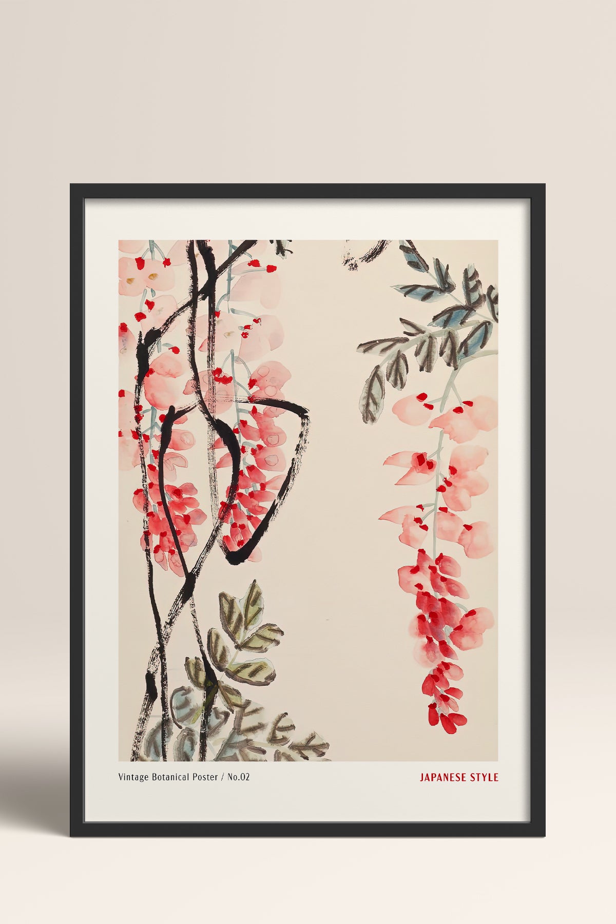 HOMEPACK Ahşap Çerçeveli Tablo Çerçeveli Poster Sanatsal Modern Duvar Dekoru JPN-47