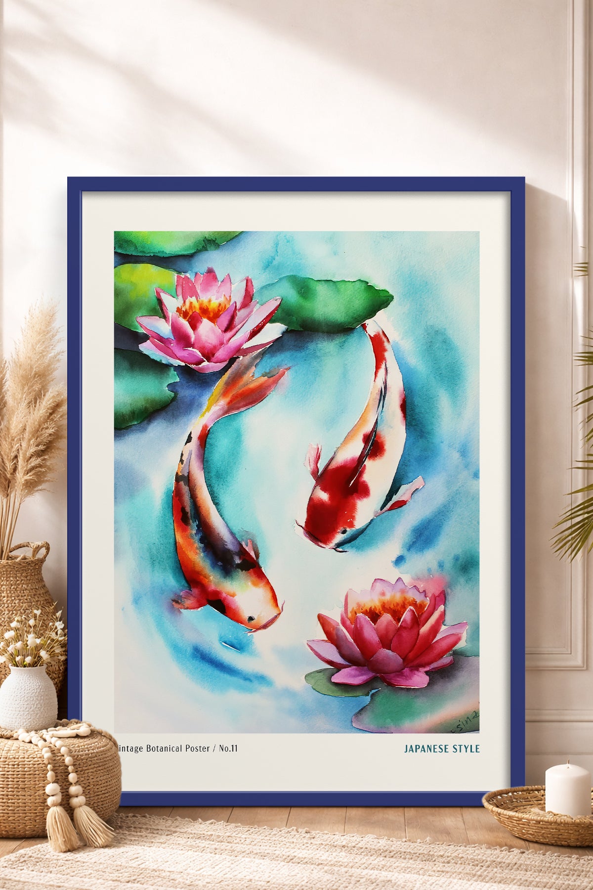 HOMEPACK Ahşap Çerçeveli Tablo Çerçeveli Poster Sanatsal Modern Duvar Dekoru JPN-56